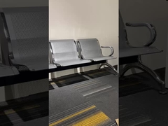 Chaise d'attente à 3 places en acier durable Confortable pour le salon