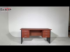 Bureau de bureau de style moderne avec stockage MDF Matériau en bois avec armoire latérale OEM