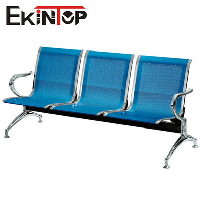 Chaises inoxydables de réception en métal, chaise tandem de 3 Seater pour la banque publique Hall