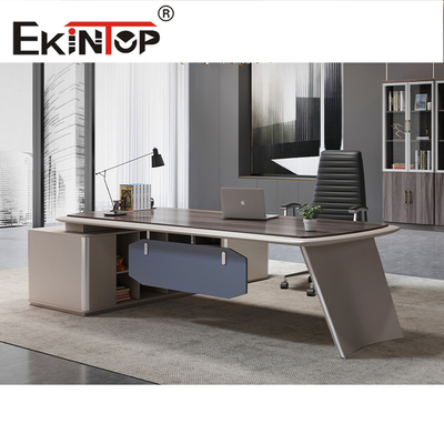 Anti sale de placage en bois moderne de Zebrano de bureau de Tableau de travail de meubles de bureau