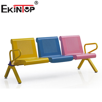 Chaise de attente 3 Seater de coussin de PVC conPourtable pour l'ODM de gare ferroviaire