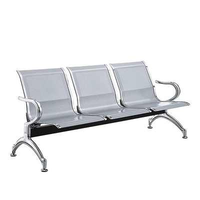 Banc de attente argenté d'acier inoxydable 3 Seat pour la clinique d'hôpital d'aéroport