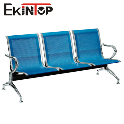 Chaises inoxydables de réception en métal, chaise tandem de 3 Seater pour la banque publique Hall