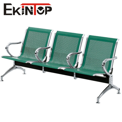 Chaise verte de l'acier inoxydable 3 Seater pour l'école d'aéroport de clinique