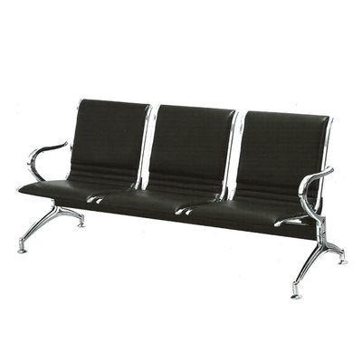 La poudre de attente de chaise de 3 Seater a enduit le matériel en acier pour l'école publique d'aéroport