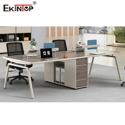 OEM piquant sans couture de compartiment de bureau de couleur en bois du poste de travail deux