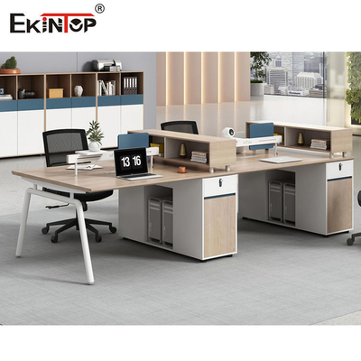 OEM piquant sans couture de compartiment de bureau de couleur en bois du poste de travail deux