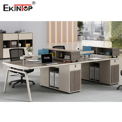 OEM piquant sans couture de compartiment de bureau de couleur en bois du poste de travail deux
