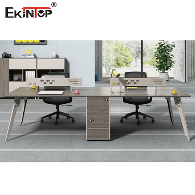 OEM piquant sans couture de compartiment de bureau de couleur en bois du poste de travail deux