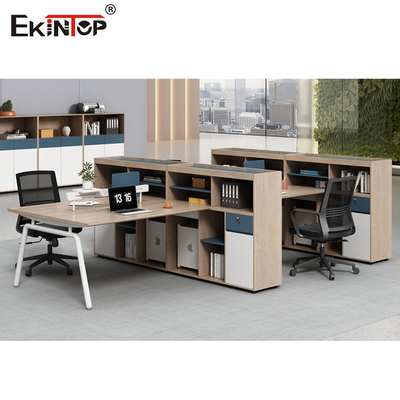OEM piquant sans couture de compartiment de bureau de couleur en bois du poste de travail deux
