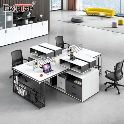 Tableau en acier modulaire de poste de travail de bureau 4 personnes 0.25CBM multifonctionnel