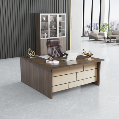 Bureau d'affaires en bois de Brown long pour l'ODM d'OEM de Tableau de Ministère de l'Intérieur