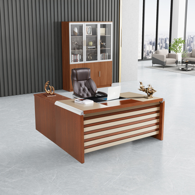 L forment le bureau pour le finissage brillant élevé extérieur solide acrylique de meubles de bureau