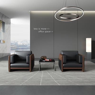 ODM d'OEM en cuir noir de réception de Sofa Modulaire Pour Company Business de bureau