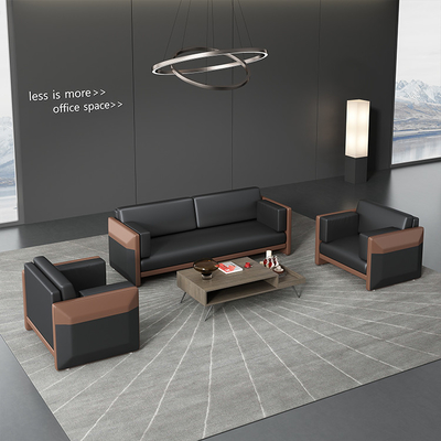 ODM d'OEM en cuir noir de réception de Sofa Modulaire Pour Company Business de bureau