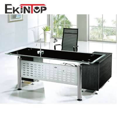 Bureau en verre contemporain exécutif pour l'ODM d'OEM d'ordinateur d'Officeworks