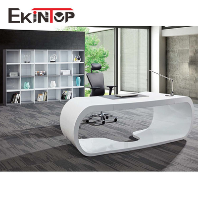 Tableau exécutif moderne d'ordinateur, bureau 2400x2055x750mm de meubles de bureau