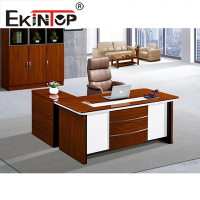 Ensemble de bureau et chaise de bureau en acajou avec classeur