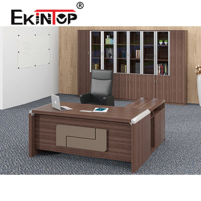 Mobilier de bureau Bureau de direction Bureau d'ordinateur de direction couleur acajou