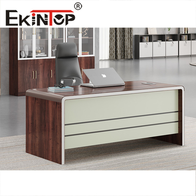 Bureau exécutif de style loft industriel de bureau de table de patron de luxe 1600W * 800D * 760mm