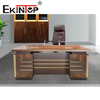 Le mobilier de bureau exécutif de style classique de forme de L place le bureau moderne de directeur