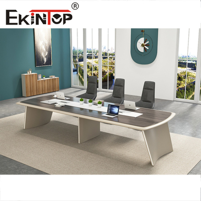 Table de réunion moderne de table de conférence de meubles de bureau adaptés aux besoins du client