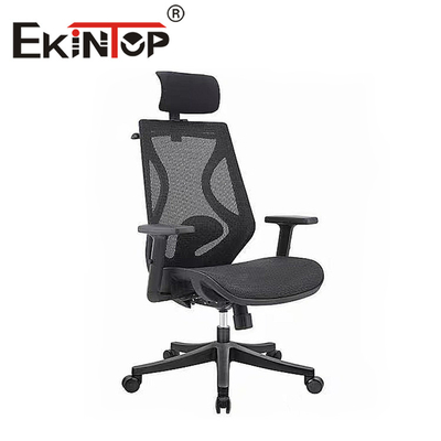 Chaise de bureau ergonomique en maille pour cadre supérieur avec soutien lombaire et réglage de la hauteur du dossier