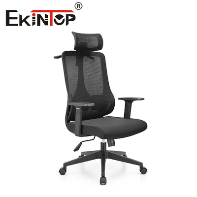 Dos élevé ergonomique arrière élevé noir Mesh Office Chair With Headrest