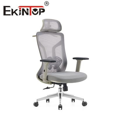 Haute chaise arrière de bureau exécutif de Gray Ergonomic Adjustable Mesh Chair