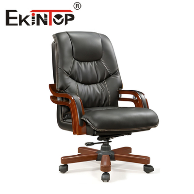 Chaise de bureau ergonomique en cuir confortable de luxe de chaise de patron