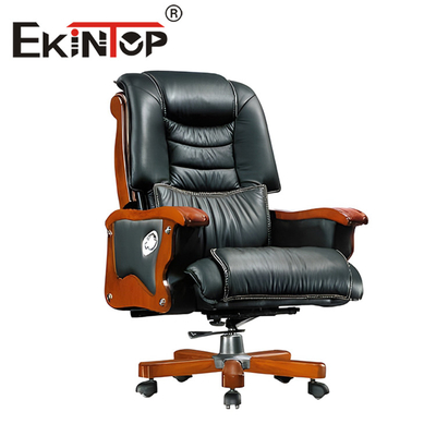 Chaise en cuir capitonnée par bureau de chaise exécutive de patron de cuir d'unité centrale personnalisable