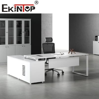 Bureau d'ordinateur extensible de mobilier de bureau exécutif supérieur en bois moderne