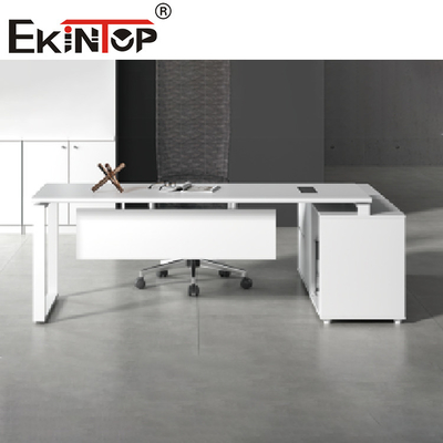 Bureau d'ordinateur extensible de mobilier de bureau exécutif supérieur en bois moderne