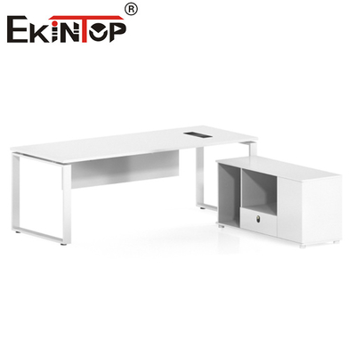 Tableau en forme de L en bois moderne de bureau exécutif de bureau de bureau de luxe de meubles