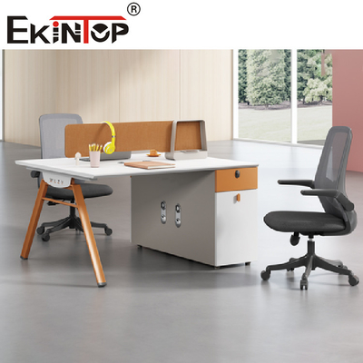 Poste de travail blanc de bureau de dessus de Tableau du cadre en acier de personne du personnel 2-8