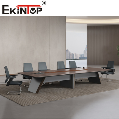 Table de conférence exécutive en bois extensible anti-rayures