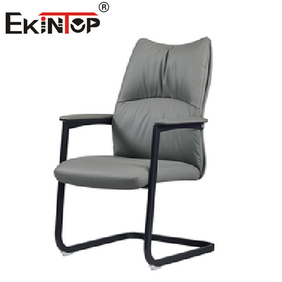 Fauteuil de salon d'intérieur en cuir jaune exécutif ergonomique