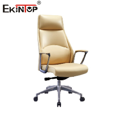 Régleur en cuir bleu ergonomique de taille de chaise de bureau exécutif