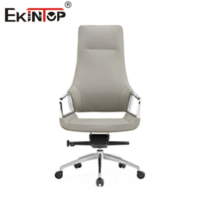 Régleur en cuir bleu ergonomique de taille de chaise de bureau exécutif