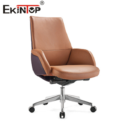 La taille de chaise de bureau de cuir de Brown de 360 pivots s'ajustent au Président Office Furniture