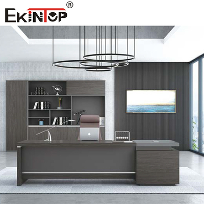 Bureau d'ordinateur de Gray Color Morden Office Furniture pour le message publicitaire