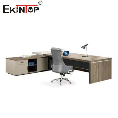 Bureau extensible brun clair d'ordinateur avec des tiroirs pour l'Office Home
