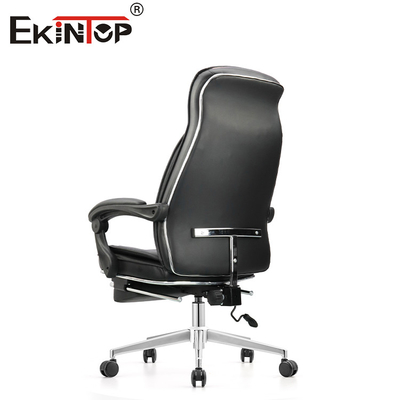 Chaise en cuir de noir contemporain de 360 pivots pour des meubles de bureau