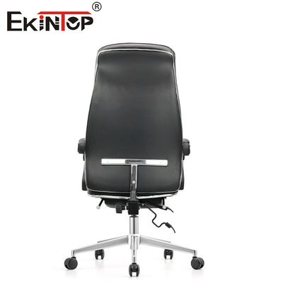 Chaise en cuir de noir contemporain de 360 pivots pour des meubles de bureau