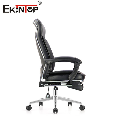 Chaise en cuir de noir contemporain de 360 pivots pour des meubles de bureau