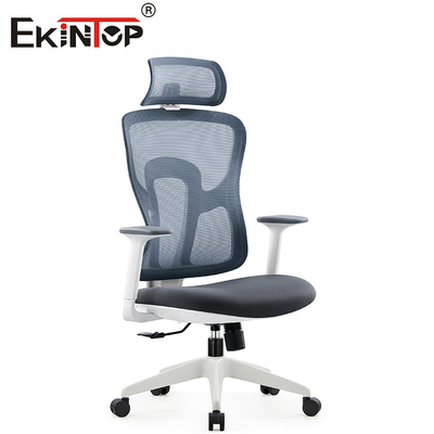 Chaise de bureau de Gray Modern Swivel Ergonomic Mesh avec l'appui-tête
