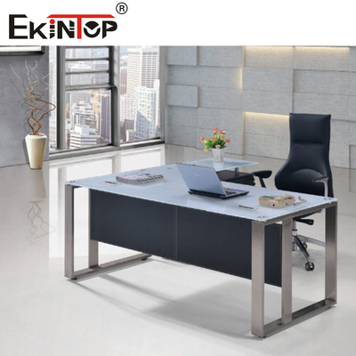 SGS Exécutive Glass Bureau Bureau Table de coin Meubles de maison