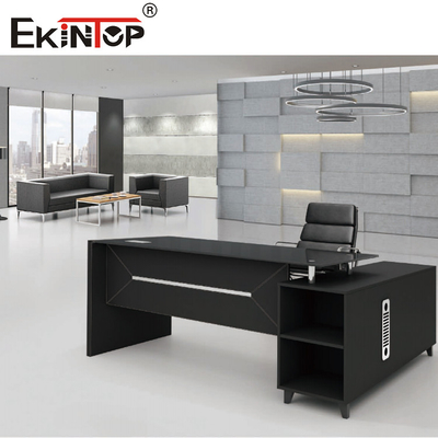 Bureau en verre trempé noir de bureau en verre trempé moderne imperméable à l'eau