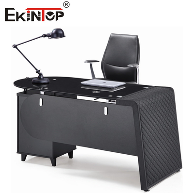 8 mm épaisseur de bureau Table de bureau en verre avec tiroir Taille personnalisée pour les meubles de la maison