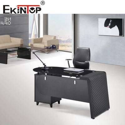 8 mm épaisseur de bureau Table de bureau en verre avec tiroir Taille personnalisée pour les meubles de la maison